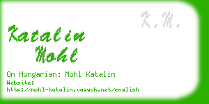 katalin mohl business card